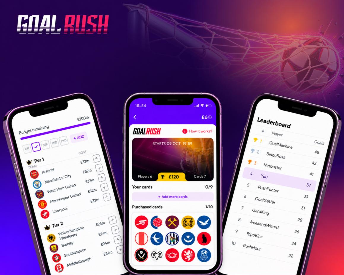 Goal Rush: pick 15 teams.